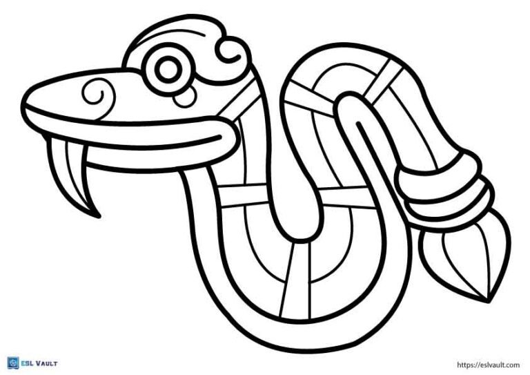 free snake aztec coloring pages