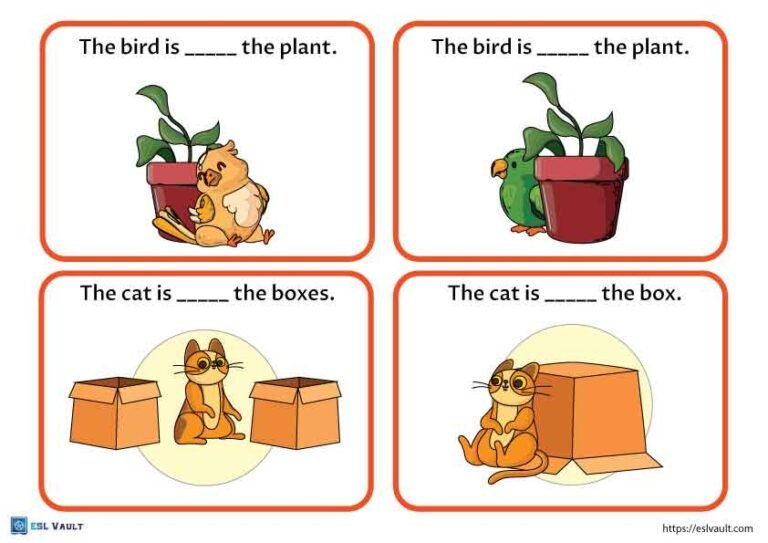 preposition cards