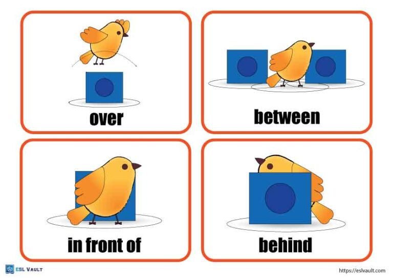 preposition picture cards 2