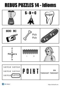 180 free printable rebus puzzles - ESL Vault