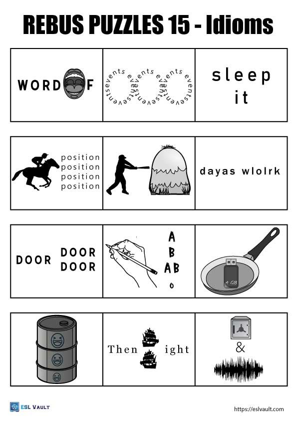 rebus puzzles 15 idioms