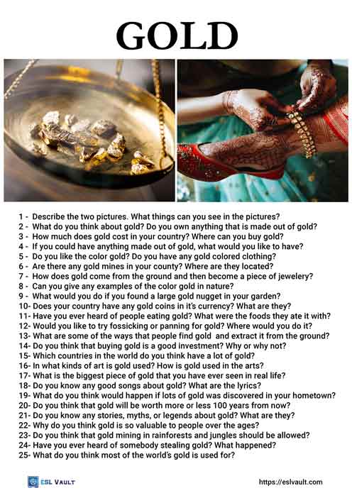 25 gold conversation questions