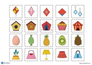 72 free printable shape matching game cards - ESL Vault