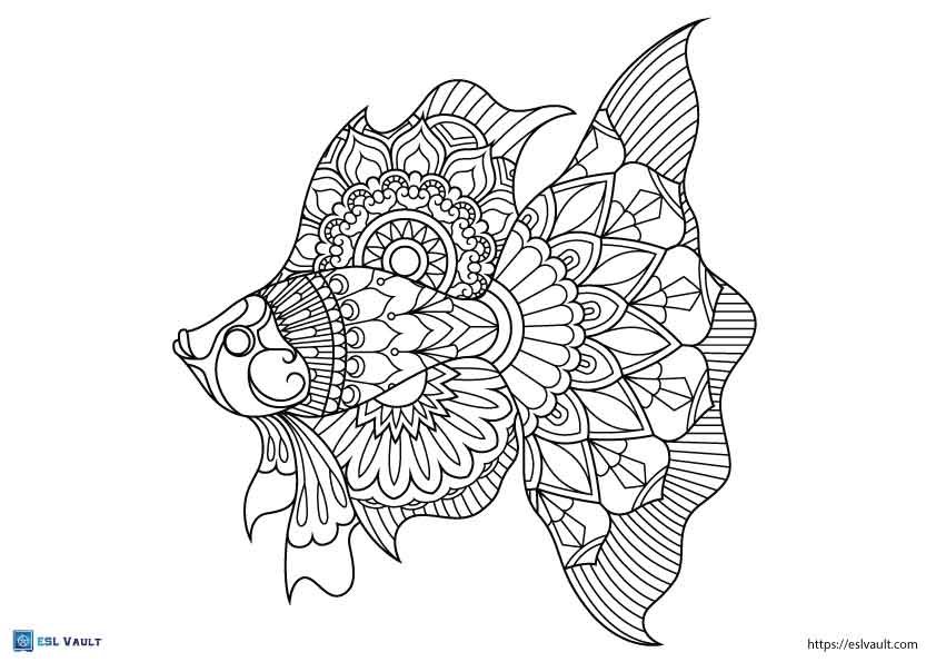 14 free betta fish coloring page printables. - ESL Vault