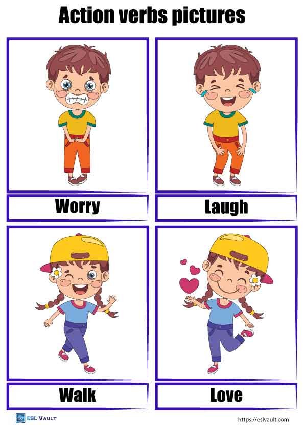 printable action verbs pictures pdf 9