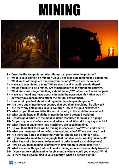 25 mining conversation questions