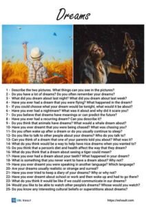 25 dreams conversation questions