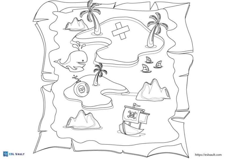 16 free treasure map coloring pages esl vault