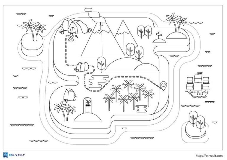 16 free treasure map coloring pages esl vault