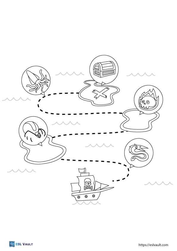 16 free treasure map coloring pages esl vault