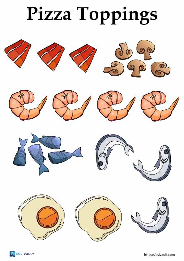 cut out printable pizza toppings 2