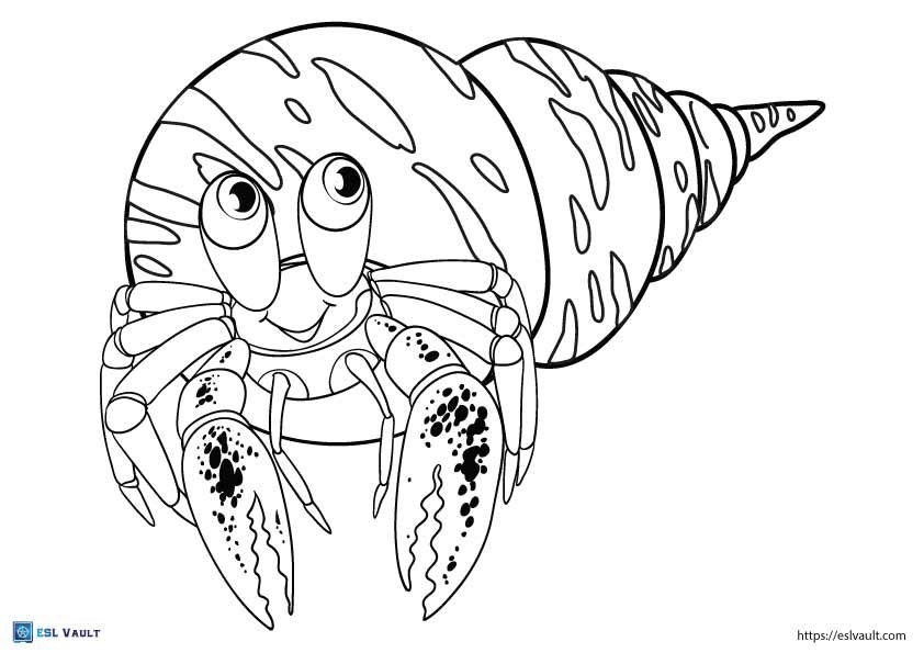 20 interesting crab coloring pages - ESL Vault