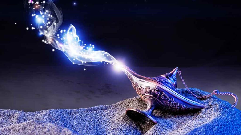 magic lamp to represent dreaming
