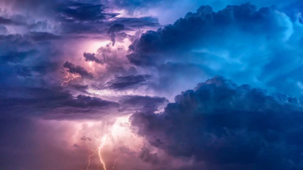 rain clouds with a thunderstorm