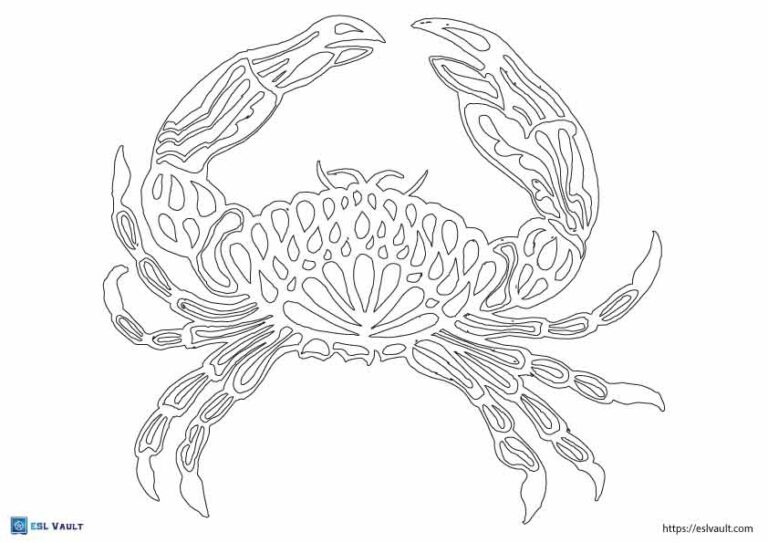 sand crab coloring page