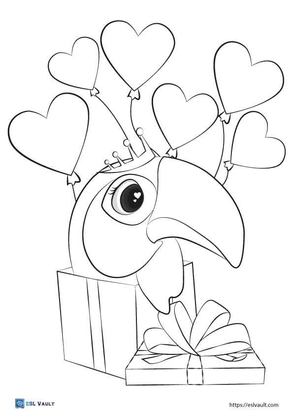 toucan coloring page kids