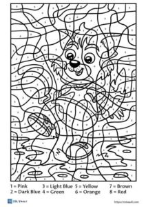 29 free PDF color by number printables - ESL Vault