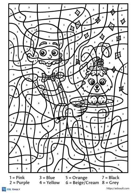 magic color by number printable pdf