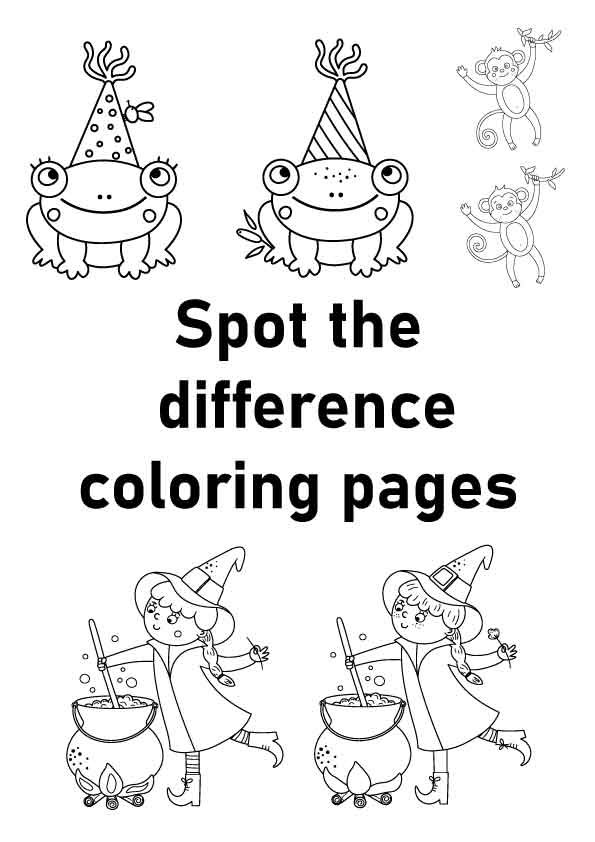 spot the difference coloring pages image