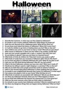 25 Halloween conversation questions