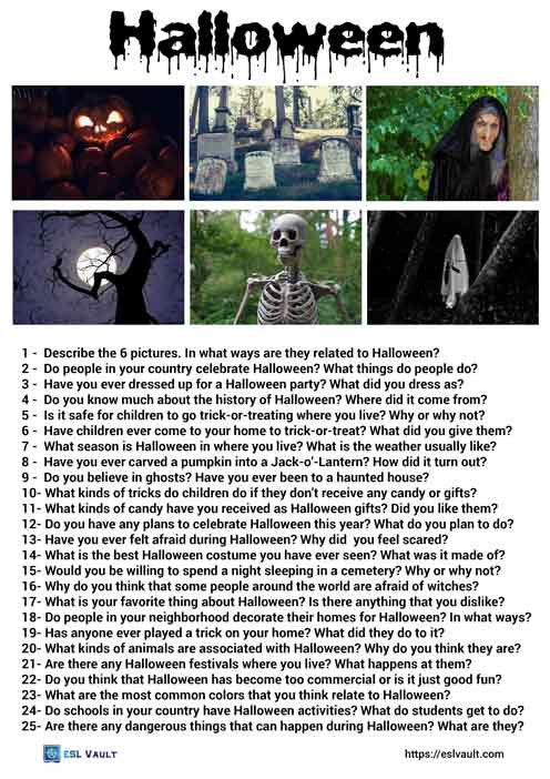 25 Halloween conversation questions