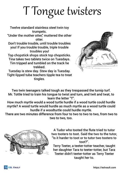 tongue twisters with t