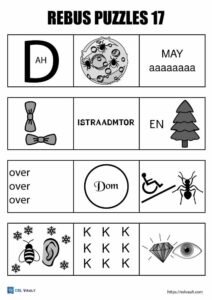 216 free printable rebus puzzles - ESL Vault