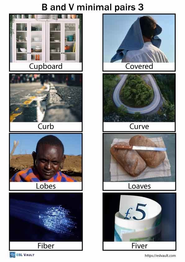 b and v minimal pairs
