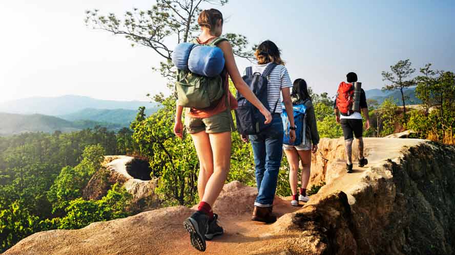 hikers going on an adventure