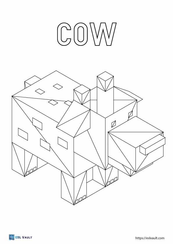 minecraft animal coloring pages