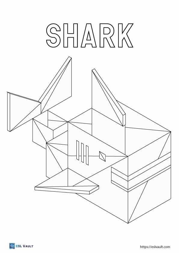 minecraft animal coloring pages shark