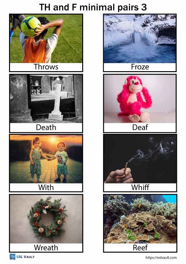 minimal pairs th and f 3