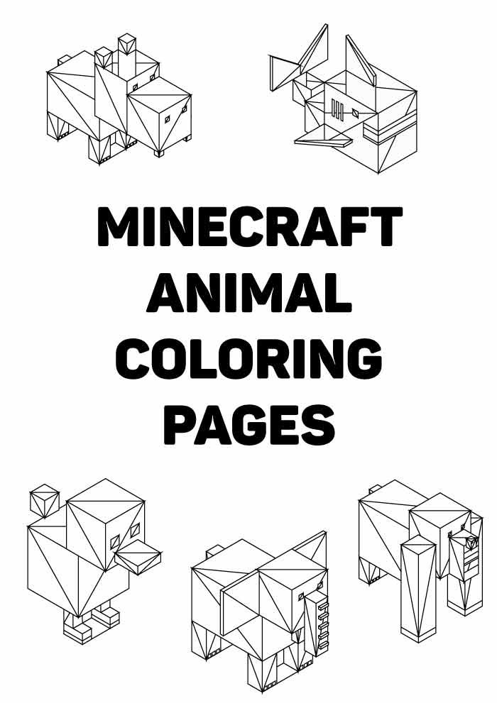 printable minecraft animal coloring pages