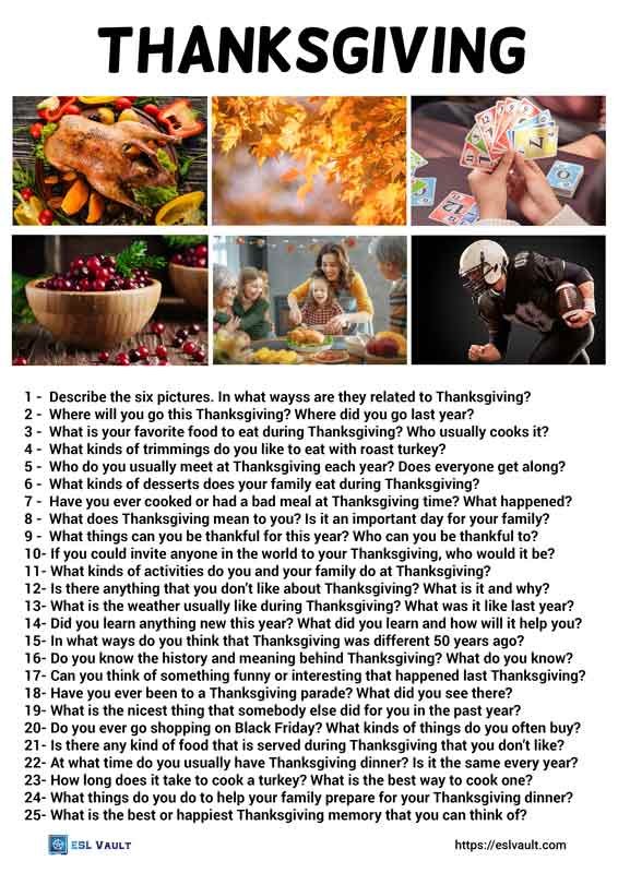 25 thanksgiving conversation questions