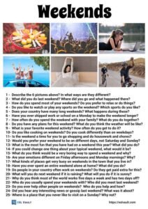 25 weekends conversation questions