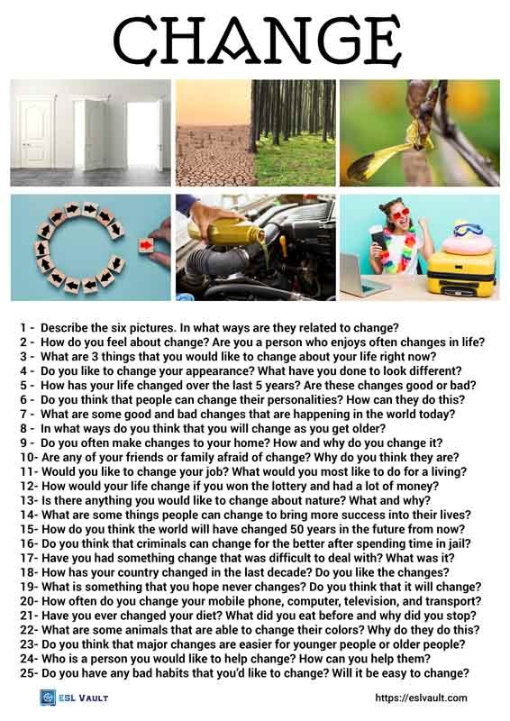 25 change conversation questions