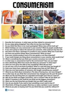 25 consumerism conversation questions