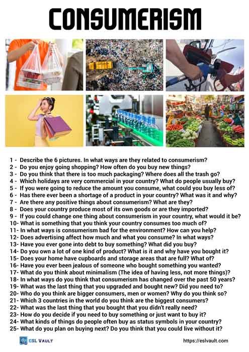 25 consumerism conversation questions