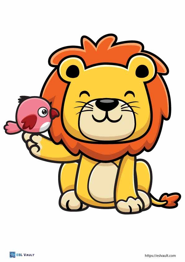 free printable lion craft template key