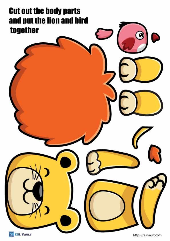 free printable lion craft template