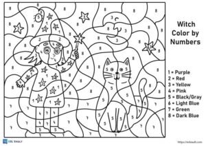 38 Free PDF color by number printables - ESL Vault