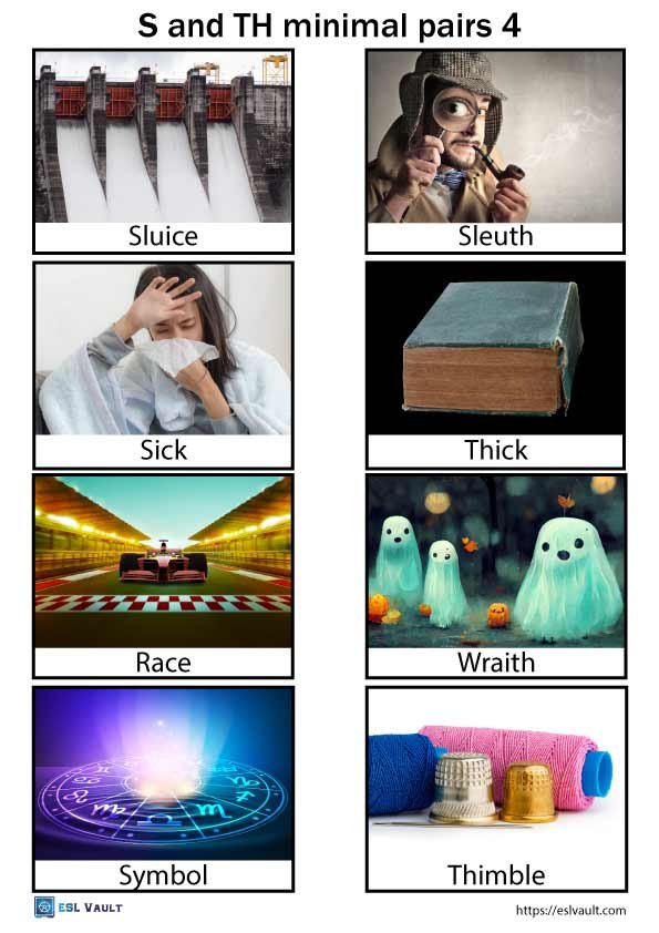 s and th minimal pairs 4