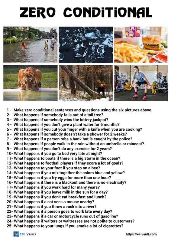 25 zero conditional questions