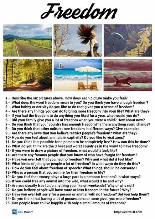 25 freedom conversation questions