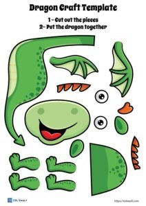 free printable dragon craft template
