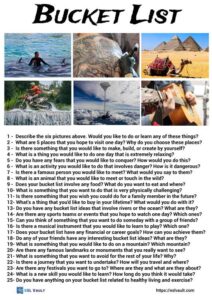 25 bucket list conversation questions