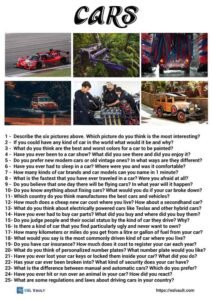 25 cars conversation questions