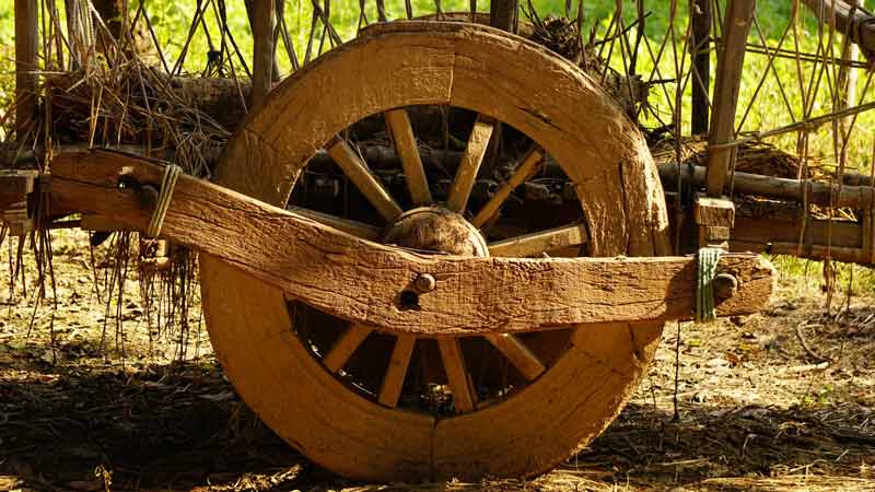 a wooden wheel a great invention