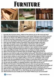 25 furniture conversation questions