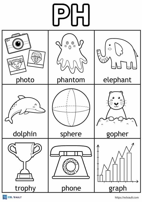 ph digraph coloring sheet printable